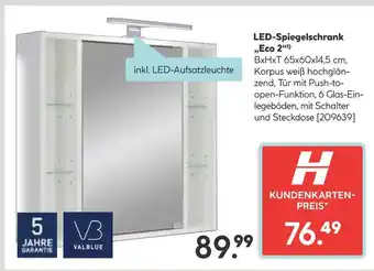 Hellweg Valblue led-spiegelschrank „eco 2“ Angebot