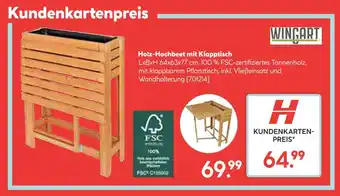 Hellweg Wingart holz-hochbeet mit klapptisch Angebot