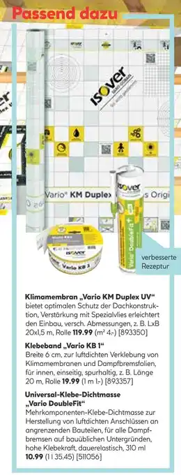 Hellweg Isover klimamembran, klebeband oder universal-klebe-dichtmasse Angebot