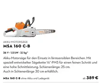 STIHL Stihl akku-motorsäge msa 160 c-b Angebot