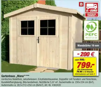 toom Baumarkt Gartenhaus ,,Mano" Angebot