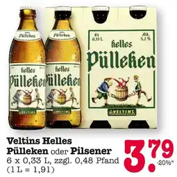 E-Center Veltins helles pülleken oder pilsener Angebot