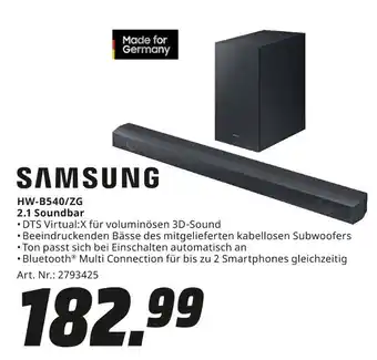 MediaMarkt Samsung hw-b540/zg 2.1 soundbar Angebot