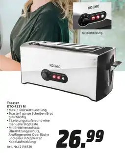 MediaMarkt Koenic toaster Angebot