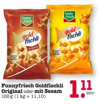 E-Center Funnyfrisch goldfischli original oder mit sesam Angebot