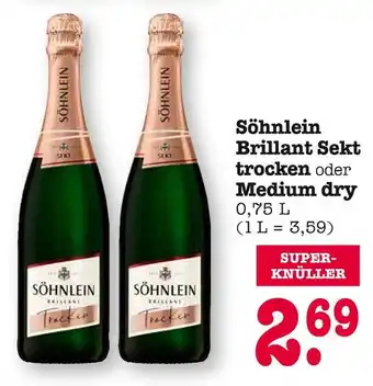 E-Center Söhnlein brillant sekt trocken oder medium dry Angebot