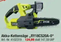 toom Baumarkt RYOBI Akku-Kettensäge ,,RY18CS20A-0" Angebot