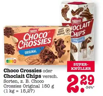 E-Center Nestlé choco crossies oder choclait chips Angebot