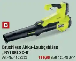 toom Baumarkt RYOBI Brushless Akku-Laubgebläse „RY18BLXC-0" Angebot