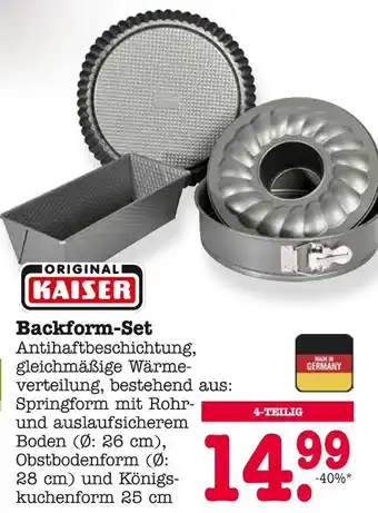 E-Center Kaiser backform-set Angebot