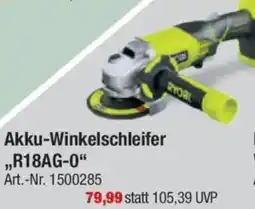 toom Baumarkt RYOBI Akku-Winkelschleifer ,,R18AG-0" Angebot