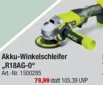 toom Baumarkt RYOBI Akku-Winkelschleifer ,,R18AG-0" Angebot