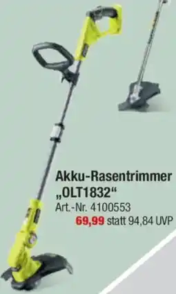 toom Baumarkt RYOBI Akku-Rasentrimmer „OLT1832" Angebot