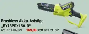 toom Baumarkt RYOBI Brushless Akku-Astsäge „RY18PSX15A-0" Angebot