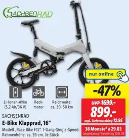 Lidl SACHSENRAD E-Bike Klapprad, 16" Angebot