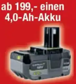 toom Baumarkt RYOBI 4,0-Ah-Akku Angebot