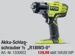 toom Baumarkt RYOBI Akku-Schlagschrauber 1/2 ,,R18IW3-0" Angebot