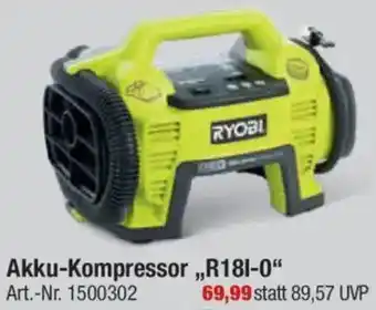 toom Baumarkt RYOBI Akku-Kompressor „R18I-0" Angebot