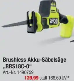 toom Baumarkt RYOBI Brushless Akku-Säbelsäge ,,RRS18C-0" Angebot