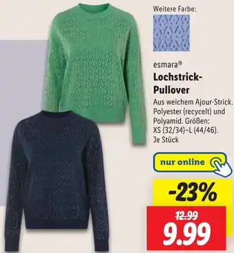 Lidl esmara Lochstrick Pullover Angebot