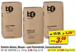 toom Baumarkt b1 Estrich-Beton, Mauer- und Putzmörtel, Zementmörtel Angebot