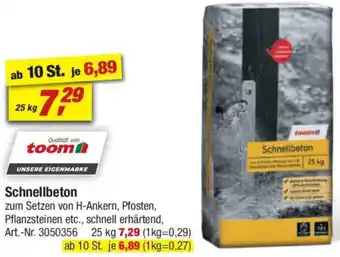 toom Baumarkt Schnellbeton Angebot