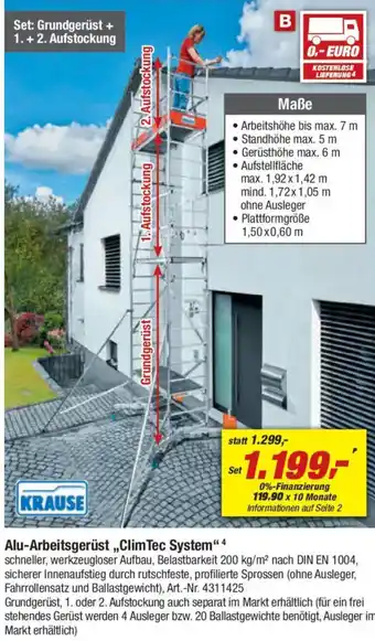 toom Baumarkt KRAUSE Alu-Arbeitsgerüst ,,ClimTec System" Angebot