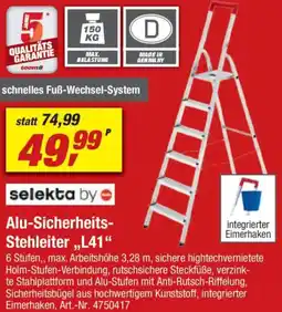 toom Baumarkt Alu-Sicherheits Stehleiter „L41" Angebot