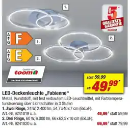 toom Baumarkt LED-Deckenleuchte „Fabienne" Angebot