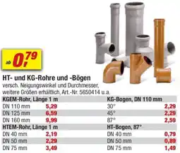 toom Baumarkt HT- und KG-Rohre und Bögen Angebot