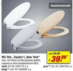 toom Baumarkt WC-Sitz ,,Topeka"/,,New York" Angebot