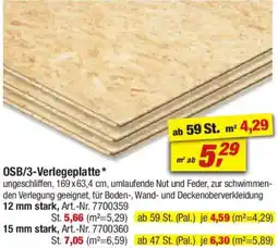 toom Baumarkt OSB/3-Verlegeplatte Angebot