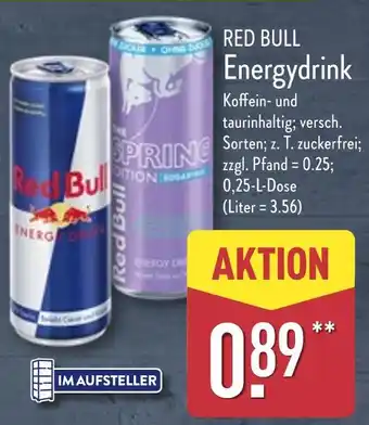 Aldi Nord Red bull energy drink oder the spring edition Angebot