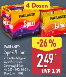 Aldi Nord Paulaner spezi/limo Angebot