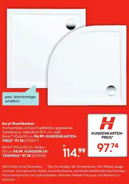 Hellweg Acryl-duschbecken Angebot