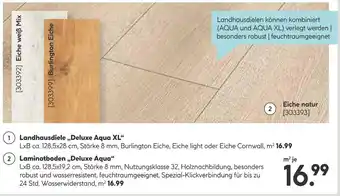 Hellweg Landhausdiele „deluxe aqua xl“ oder laminatboden „deluxe aqua“ Angebot