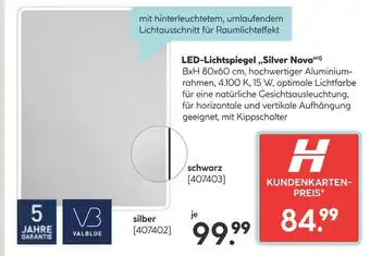 Hellweg Valblue led-lichtspiegel „silver nova“ Angebot