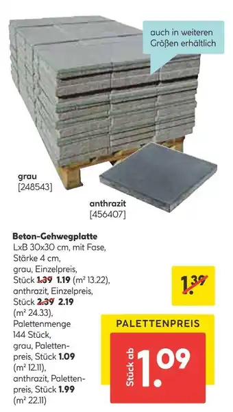 Hellweg Beton-gehwegplatte Angebot