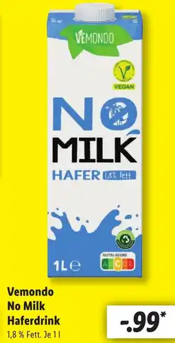 Lidl Vemondo No Milk Haferdrink Angebot