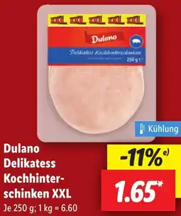 Lidl Dulano Delikatess Kochhinterschinken XXL Angebot