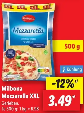 Lidl Milbona Mozzarella XXL Angebot