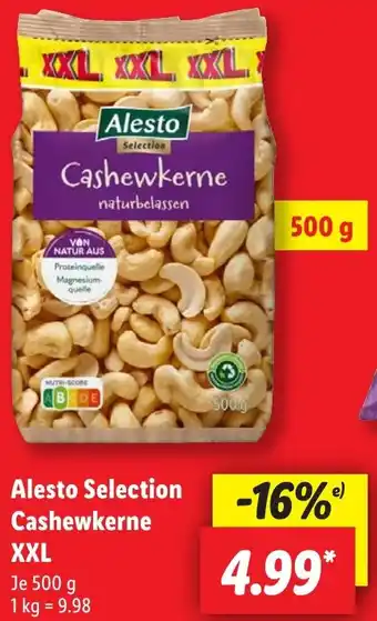 Lidl Alesto Selection Cashewkerne XXL Angebot