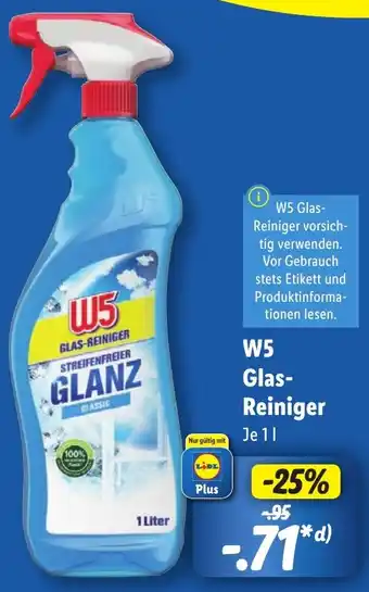 Lidl W5 Glas Reiniger Angebot