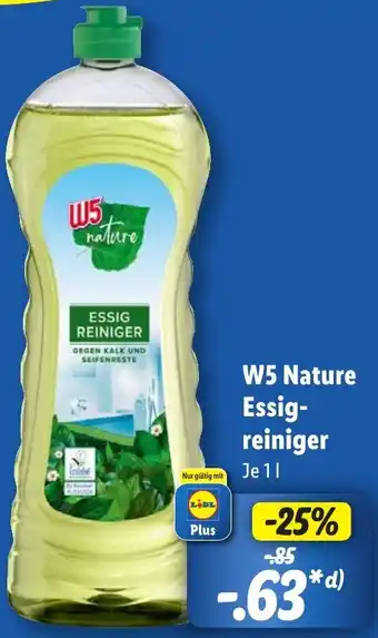 Lidl W5 Nature Essigreiniger Angebot