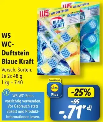 Lidl W5 WC-Duftstein Blaue Kraft Angebot