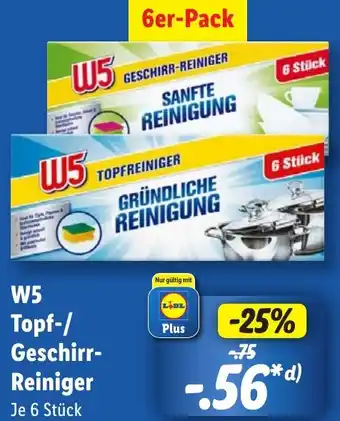 Lidl W5 Topf-/ Geschirr Reiniger Angebot