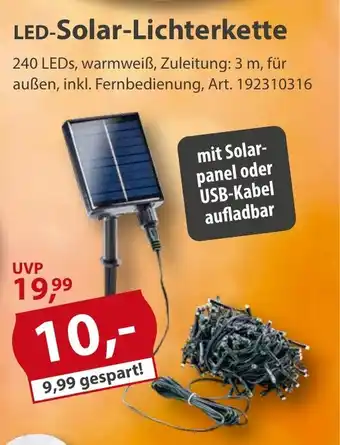 Sonderpreis Baumarkt LED-Solar-Lichterkette Angebot