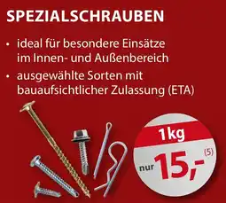 Sonderpreis Baumarkt SPEZIALSCHRAUBEN Angebot