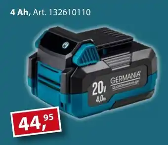 Sonderpreis Baumarkt GERMANIA versch. Li-lon-Akkus 20 v Angebot