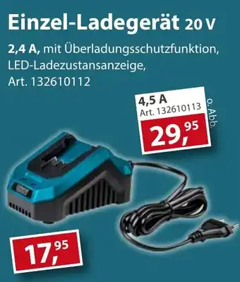 Sonderpreis Baumarkt GERMANIA Einzel-Ladegerät 20 v Angebot